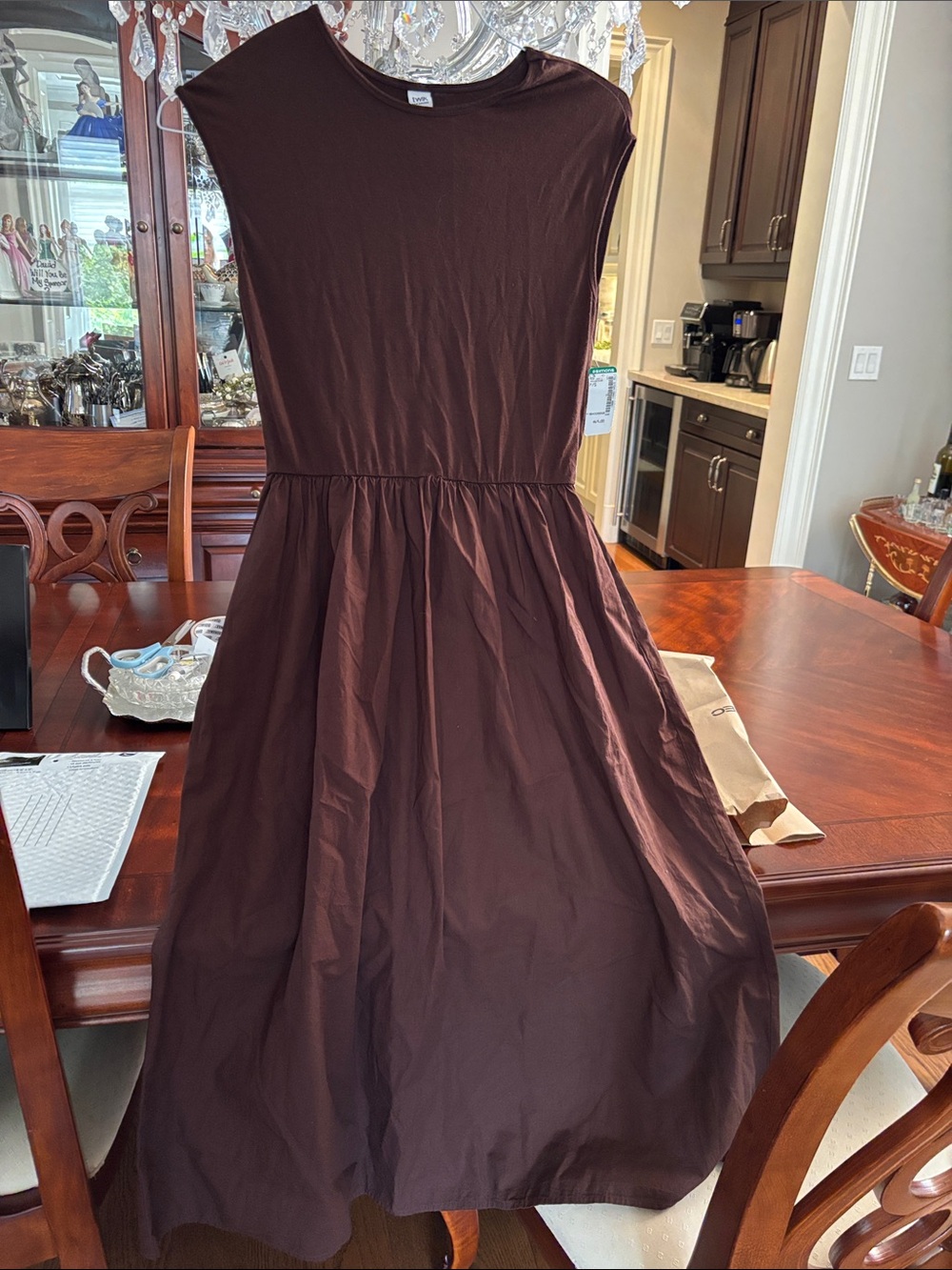 Simons Brown Sleeveless Maxi Dress - Picture 5 of 7